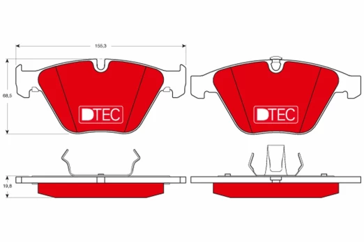 TRW GDB1498DTE Brake pad set