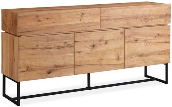 Sideboard BYRON 160x41xH80cm, oak