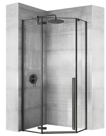 Dušo kabina REA Diamond black mat, 80x80, 90x90, 100x100 cm