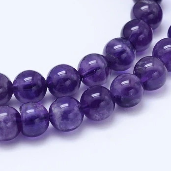 Ametisto karoliukų gija 4 mm