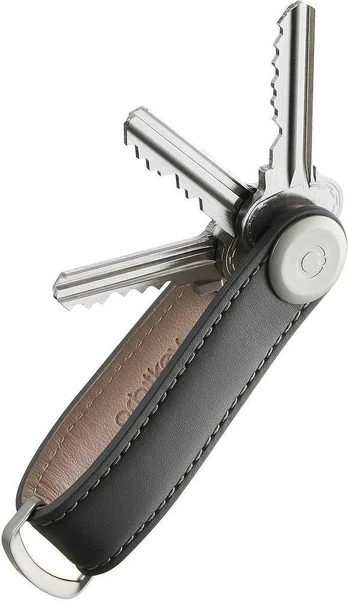 Orbitkey Leather Key Organizer raktų pakabukas, pilkas