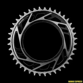 Priekinė žvaigždė SRAM ROAD 38T THREADED MOUNT X-SYNC 6.5MM OFFSET RED E1 BLACK/SILVER (including thread back up pin for chainring)
