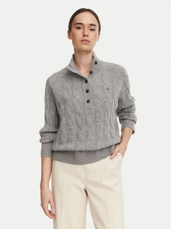 Tommy Hilfiger Megztinis WW0WW52189 Pilka Regular Fit