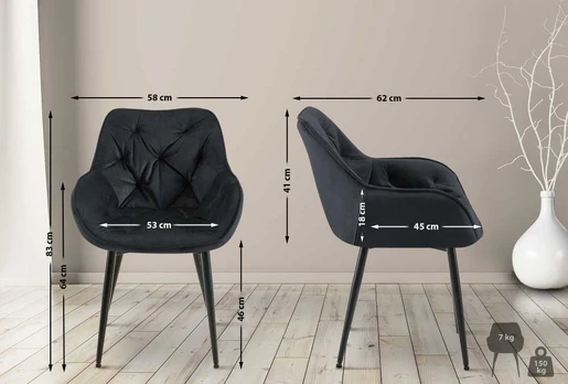 Mville Kėdė Tanna velvet