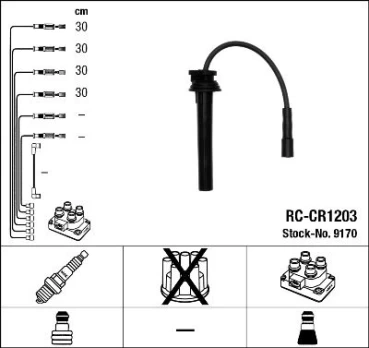 Uždegimo laido komplektas NGK 9170