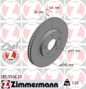 Stabdžių diskas ZIMMERMANN 285.3506.20 kaina