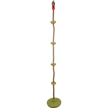 Plate swing with climbing rope