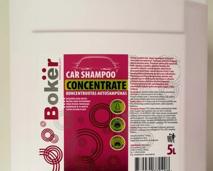 Automobilių šampūno koncentratas Boker, 5 l
