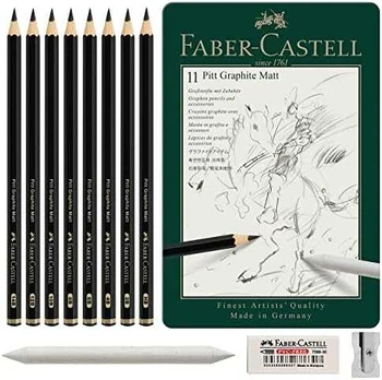 FABER-CASTELL Set Pitt Graphite Matt 11er Metalletui