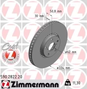 Stabdžių diskas ZIMMERMANN 590.2822.20 kaina