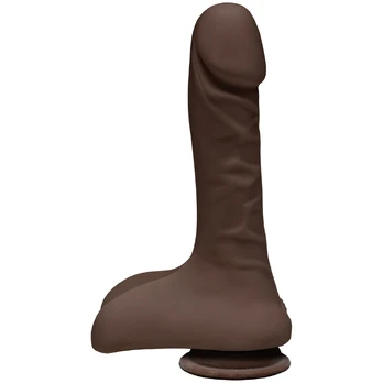 Doc Johnson The D Super D realistinis dildo, ULTRASKYN, 22 cm, smėlio spalvos