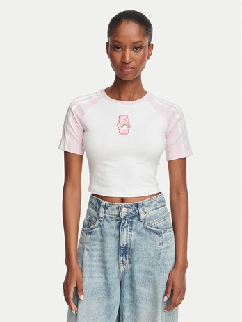 adidas Marškinėliai Care Bears KR9628 Balta Slim Fit