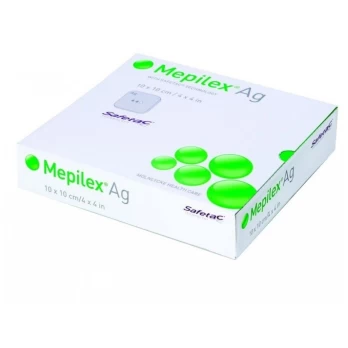 MEPILEX tvarstis AG, 6 cm x 8,5 cm, 5 vnt.