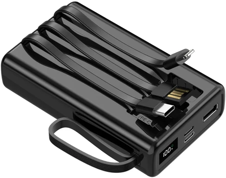 Setty power bank 20000 mAh with cables SPB-LC-220 juodas