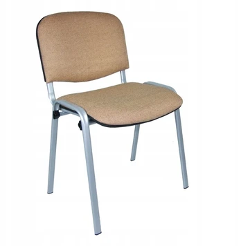 Konferencinė kėdė Iso Alu, aliumininė, sidabrinė
