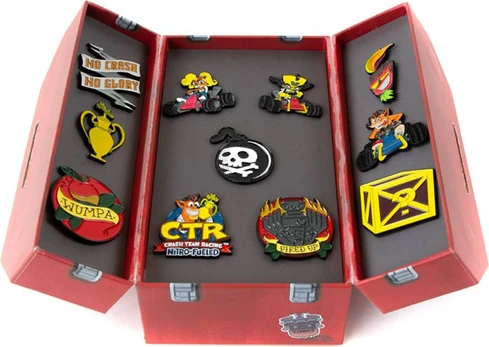 Crash Team Racing Toolbox Pin Badge Set