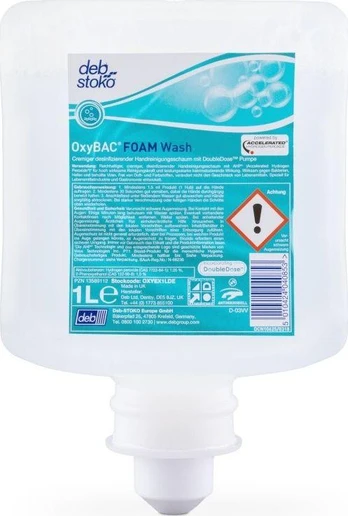 DEB Antibakterinis muilas putomis DEB Oxybac Foam plovimas, atsarginė dozatorius, 1000ml