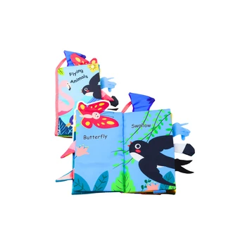 Lean Toys Soft Sensory Book Birds Rustling Squeaker Colorful