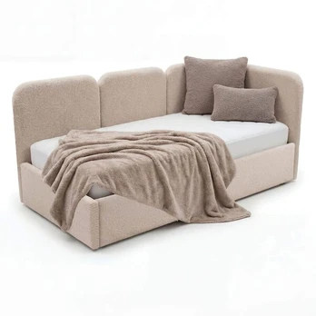 Lova LUNA-R|90x200|Smėlio #8|Boucle