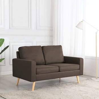 Dvivietė sofa, rudos spalvos, audinys