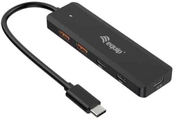HUB USB Equip USB-Hub 4-Port 3.2/C->2xUSB-C 2xUSB-A 10Gbps o.Netz.sw