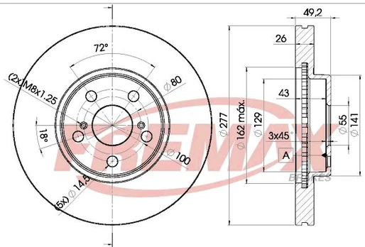 Stabdžių diskas FREMAX BD-0504