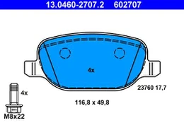 ATE 13.0460-2707.2 Brake pad set