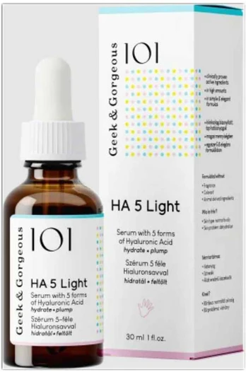 GEEK GORGEOUS HA5 LIGHT SERUM ACIDO HYALURONICO 30ML