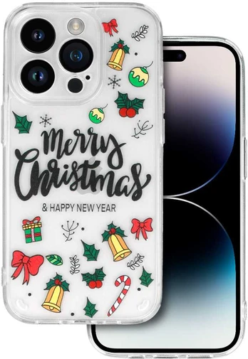 Tel Protect Christmas dėklas skirtas Apple iPhone 13 Pro Design 3 Clear