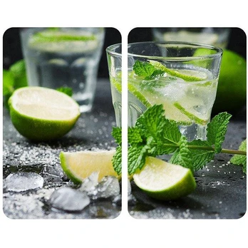 PIECES MOJITO stiklo apsauginės plokštės viryklei - 2 vnt, WENKO