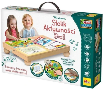 Lisciani Montessori edukacinis stalas 3in1 su apšvietimu