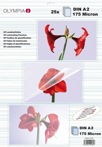 „Olympia“ laminavimo maišelis A2 / 175 mikronų / 25 vnt (9184)
