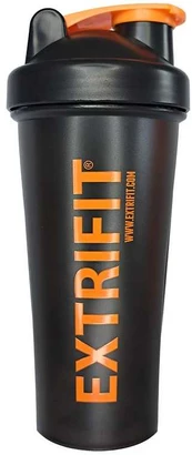 Extrifit Shaker 600 ml juodas, oranžinis logo