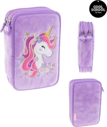 Tinka - Pencil Case Double Unicorn - Purple