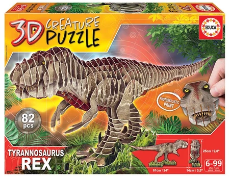 3D dėlionė Educa T-Rex 19182, 6.1 cm x 14 cm