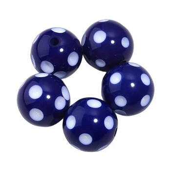 Derva karoliukai, Dark blue(5pcs)