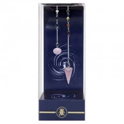 Premium Rose Quartz Chakra Pendulum Švytuoklė