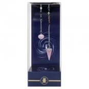 Premium Rose Quartz Chakra Pendulum Švytuoklė kaina