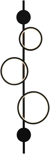 20,6W LED sieninis šviestuvas JOCCO, juodas, 3000K