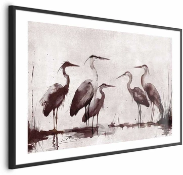 Artgeist Plakatas - Herons Painted in Ink
