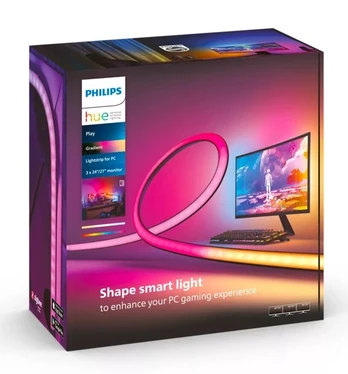 LED juosta Philips Hue Play Gradient PC Lightstrip, 24''-27'', black/white
