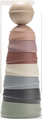 BIBS lavinamasis žaislas svyrantis bokštas Pastel Rainbow
