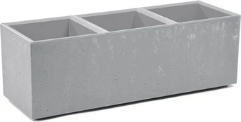 No Name FLOWERPOT PLASTIC KARO 90X30X30CM GREY