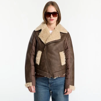 Desigual Parcella Coat Brown - Dydis S (26WWEW596035 Striukės)