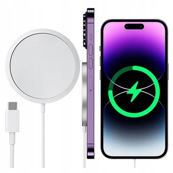 Belaidis įkroviklis magnetinis 15W telefonui