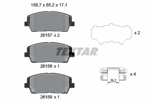 TEXTAR 2615701 Brake pad set