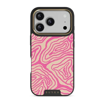 Pink Shores - iPhone 17 Pro Case, Elite Dark (MagSafe) / Gold