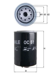 MAHLE OC 51 Alyvos filtras