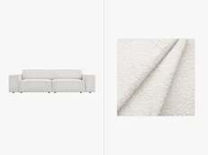 Modulinė sofa Boucle, Jodie, 3 vietų, 204x102x70, balta kaina