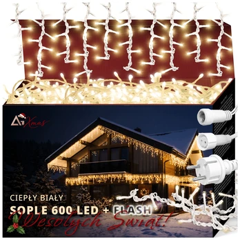 LED šviesos užuolaida ARSA GO, 28,5 m, šiltai balta